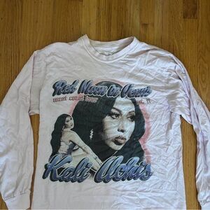 Kali Uchis Graphic Long Sleeve Tee - White